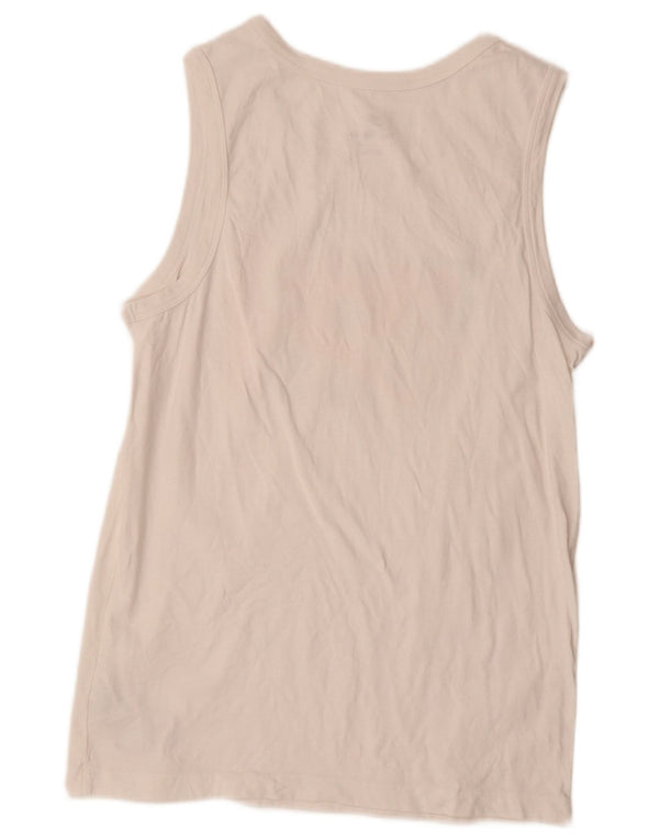 Fila Mens Graphic T-Shirt Top Pequeno Algodão Branco