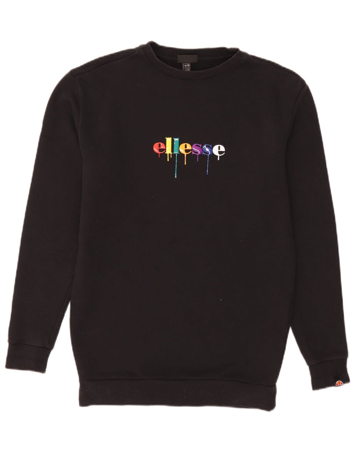 Ellesse moletom masculino gráfico jumper XS algodão preto