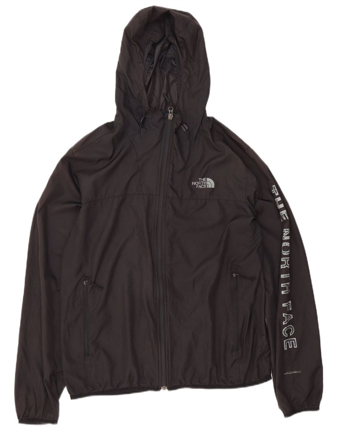 Jaqueta de chuva masculina The North Face Graphic com capuz Reino Unido 38 poliéster preto médio