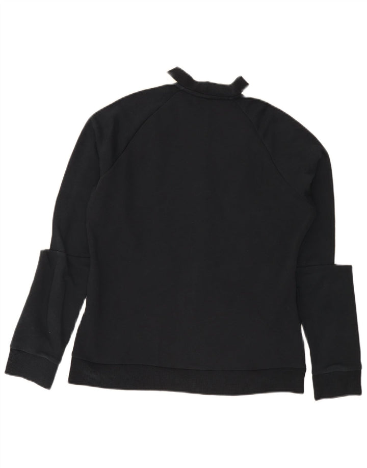Puma Womens Tracksuit Top Jacket UK 14 Médio Preto Colourblock Algodão