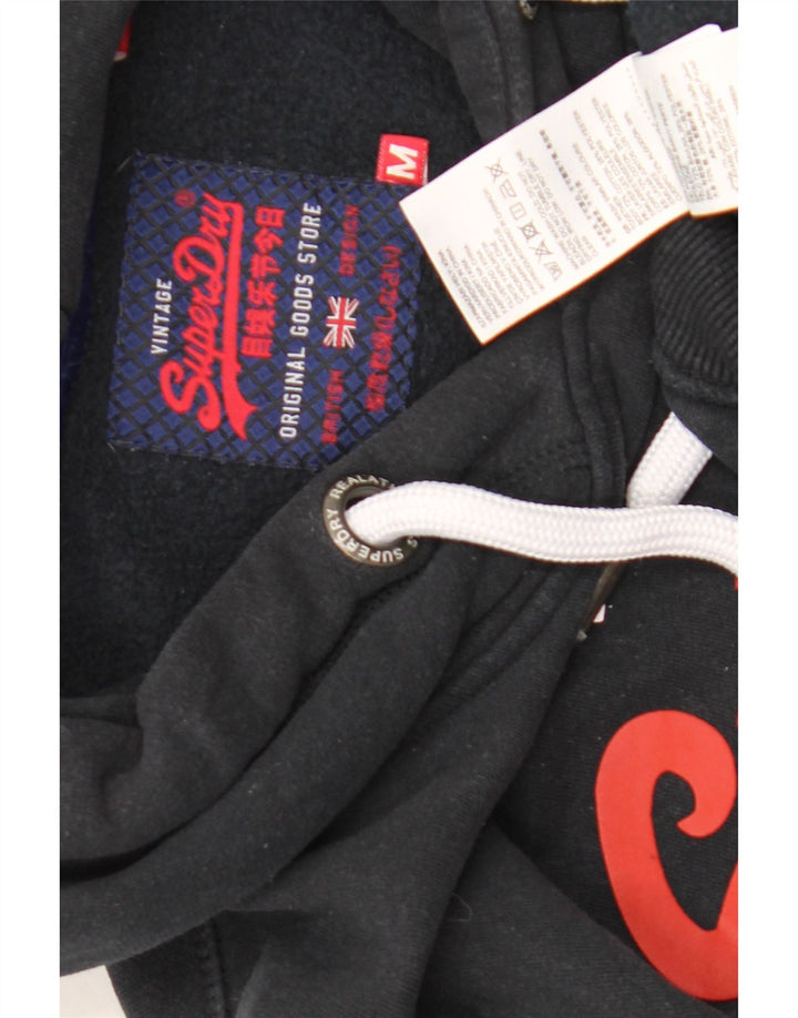 Superdry Mens Graphic Hoodie Jumper Médio Algodão Preto