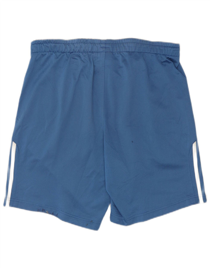 Shorts esportivos masculinos Adidas médio azul poliéster