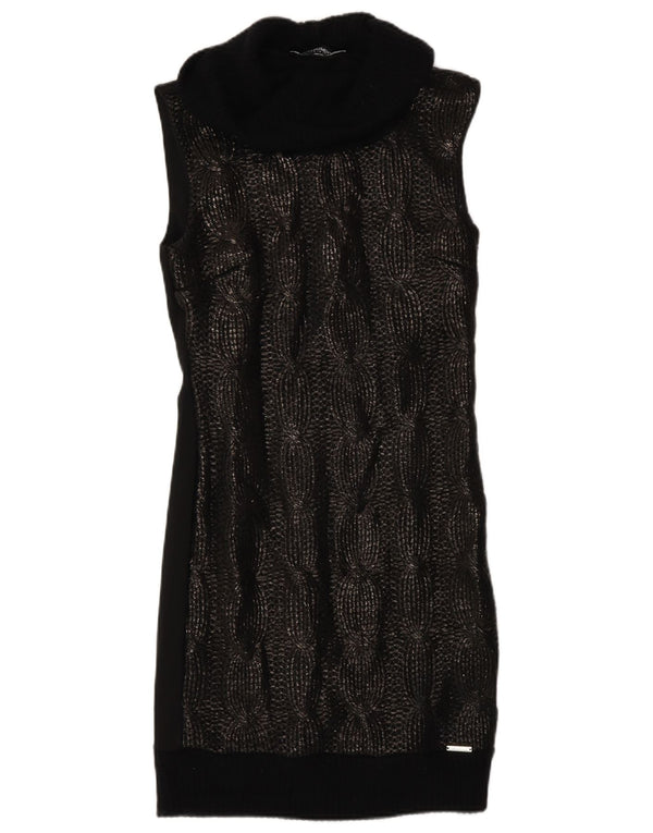 Vestido jumper feminino Rinascimento com gola redonda e sem mangas Reino Unido 12 médio preto