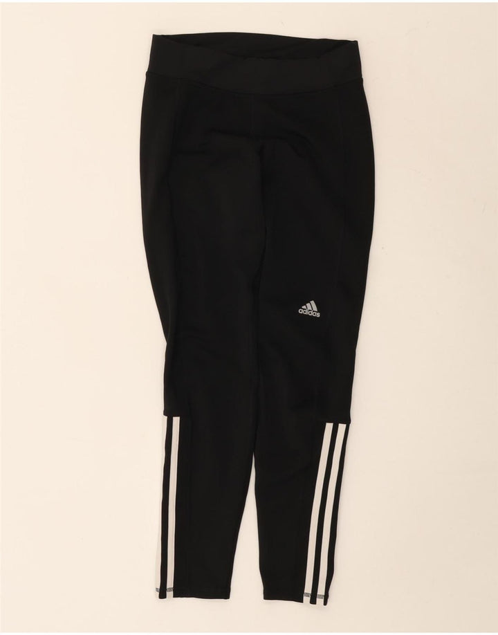 Leggings Adidas Femininas UK 8/10 Pequenas Poliéster Preto