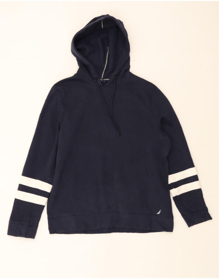 NAUTICA Mens Hoodie Jumper Medium Navy Blue Cotton Vintage Nautica and Second-Hand Nautica from Messina Hembry 
