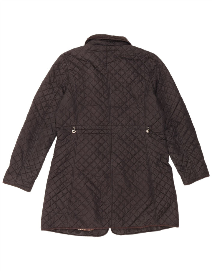Jaqueta feminina acolchoada acolchoada Hobbs UK 14 nylon preto médio