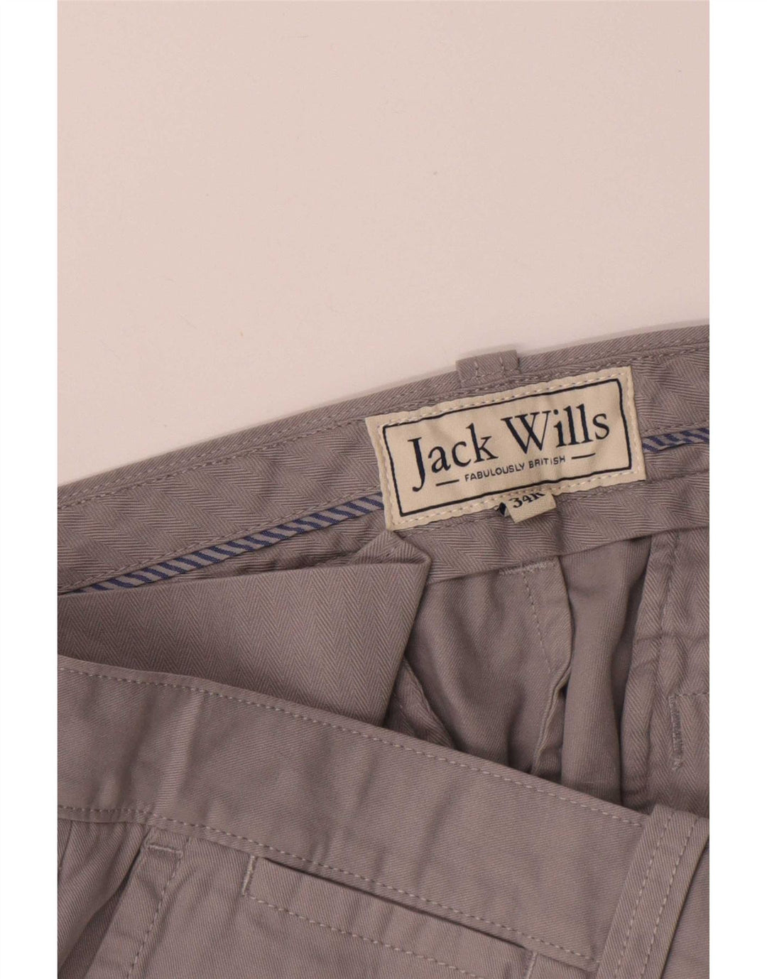 Calça Chino Masculina Slim Jack Wills W34 L32 Cinza