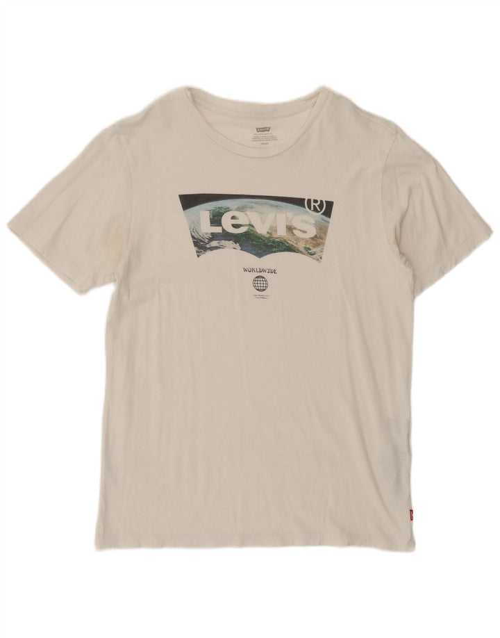 Camiseta gráfica masculina Levi's Top pequeno algodão branco