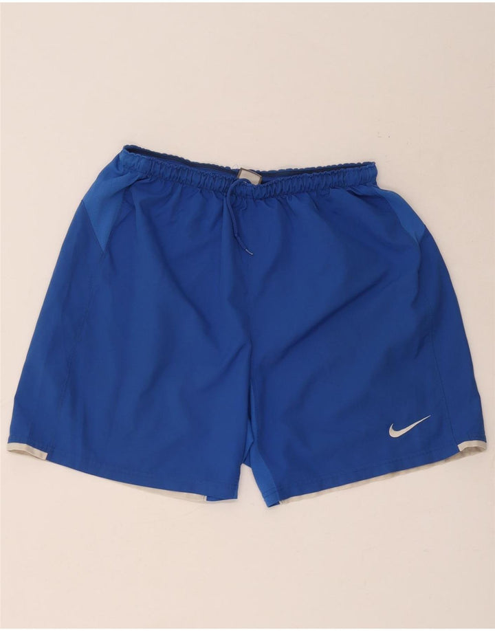 Shorts esportivos masculinos Nike grande poliéster azul