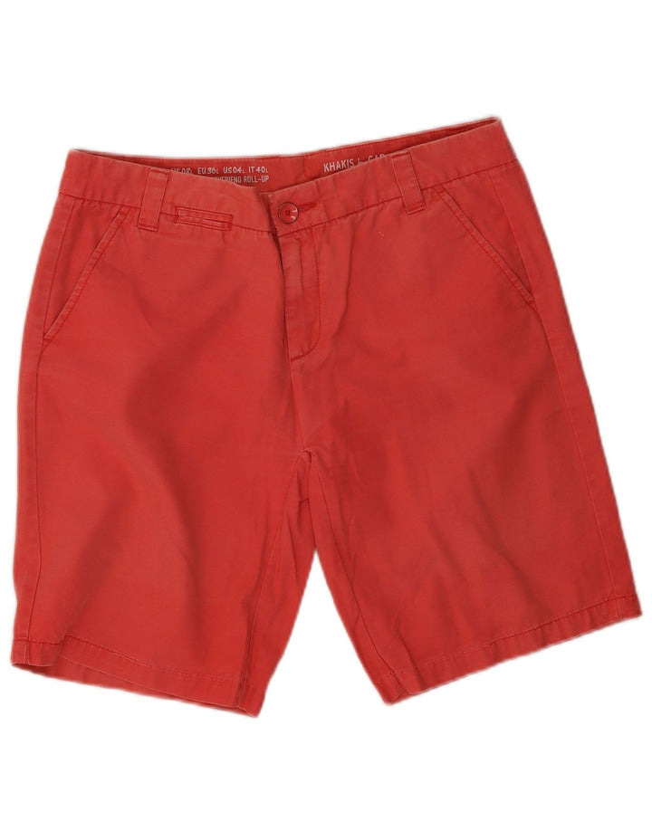 Shorts Chino Cáqui Feminino GAP Reino Unido 8 Pequeno W32 Vermelho