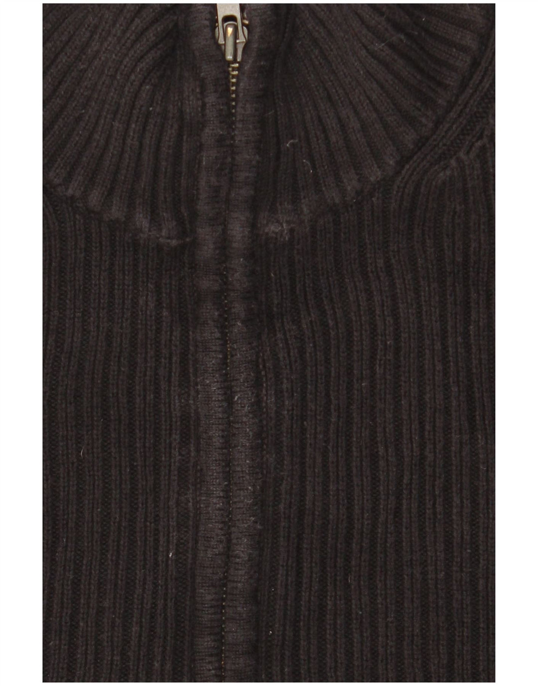 Suéter masculino Calvin Klein com zíper e gola alta de algodão preto