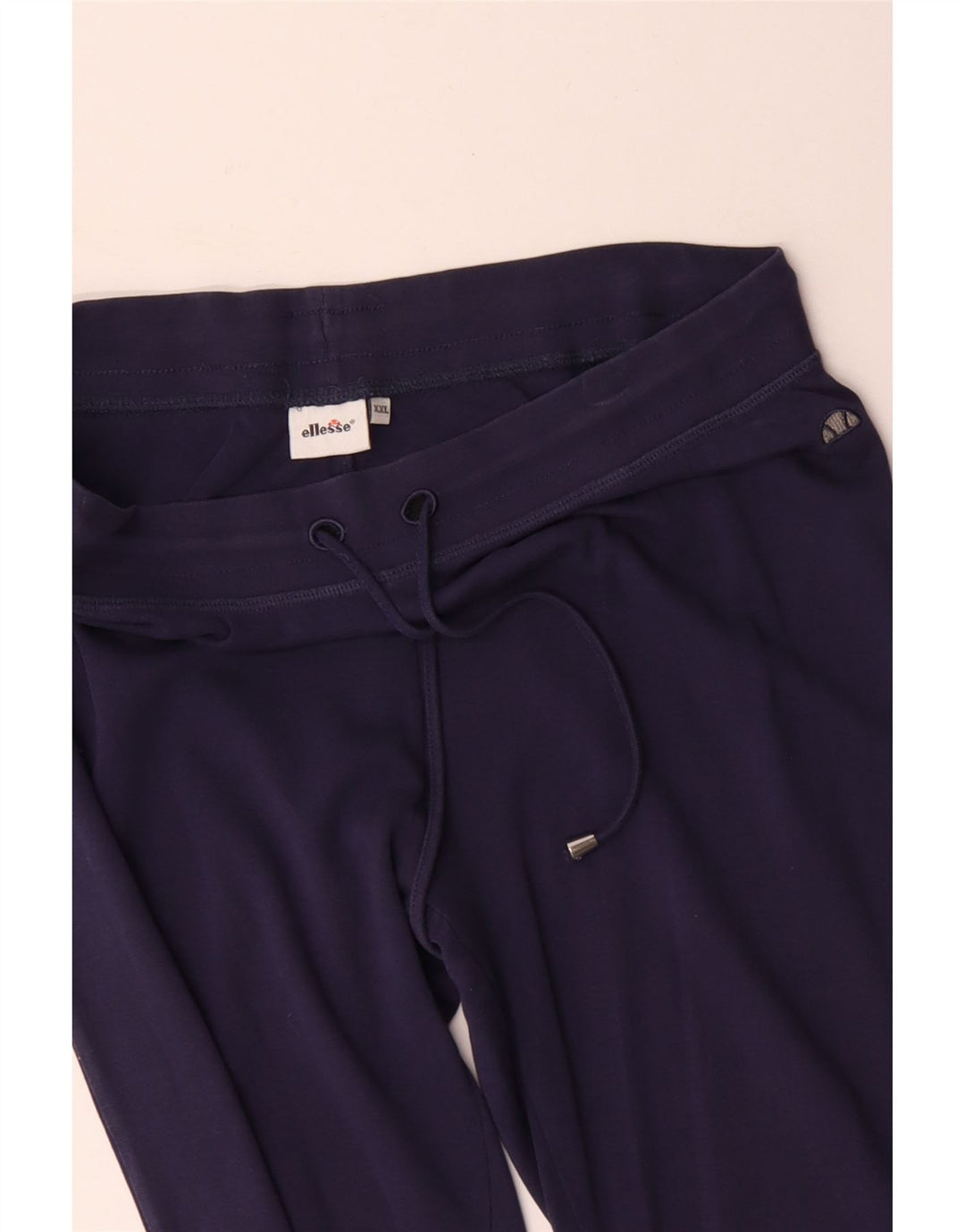 Calça de treino feminina ELLESSE UK 20 2XL algodão azul marinho