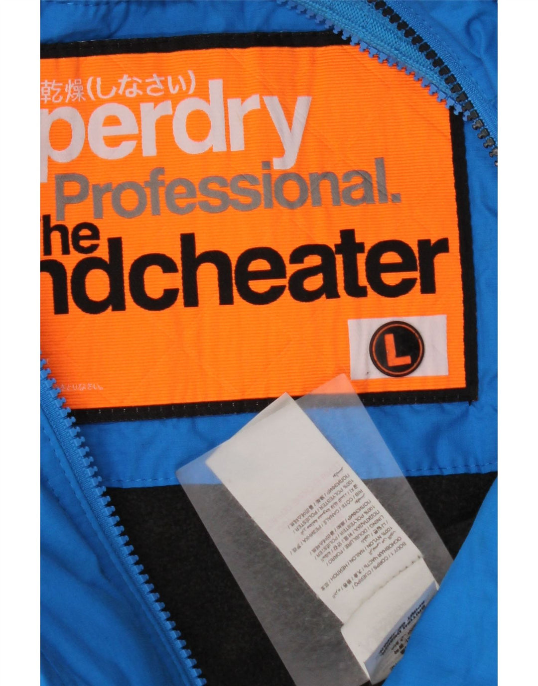 Jaqueta corta-vento masculina SUPERDRY The Windcheater com capuz Reino Unido 40 grande azul