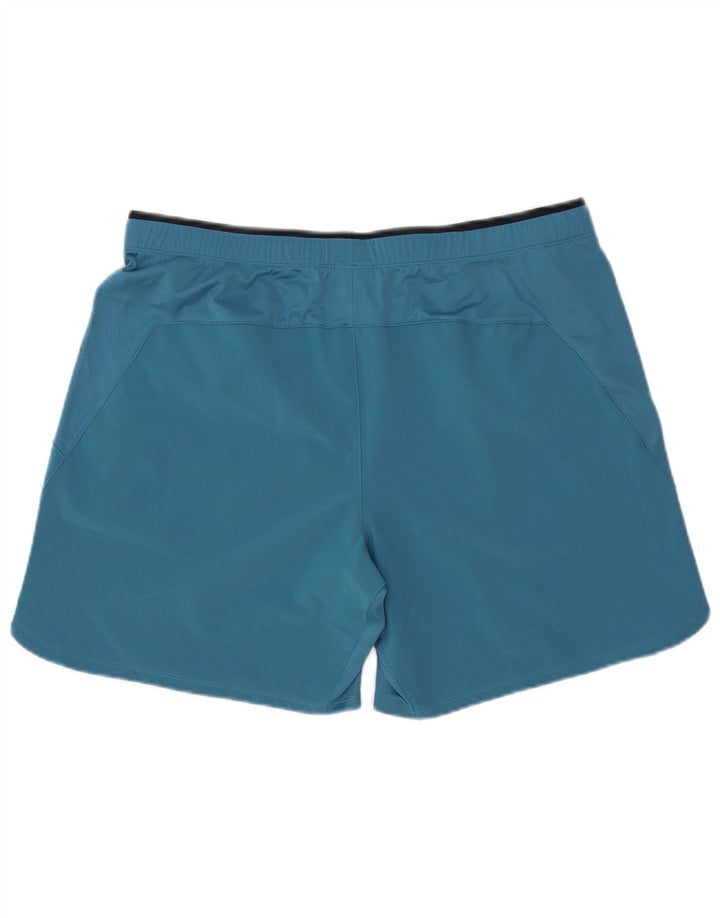 Shorts esportivos masculinos Reebok grande poliéster azul