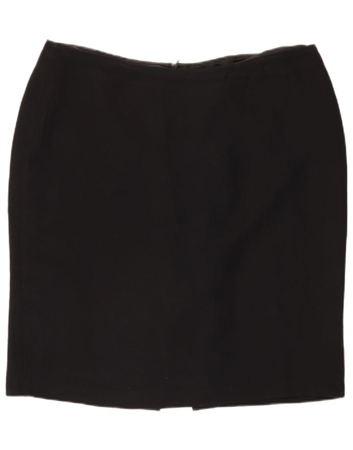 Mini saia lápis feminina Marks & Spencer UK 20 2XL W40 poliéster preto