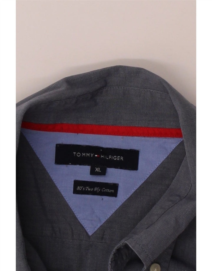Camisa masculina TOMMY HILFIGER XL azul marinho algodão