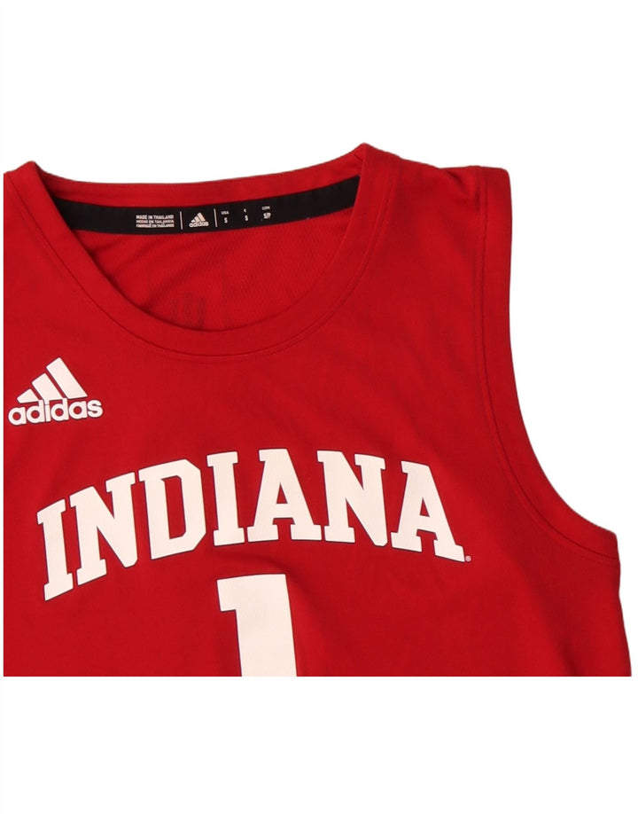 ADIDAS Mens Indiana Graphic Vest Top Pequeno Poliéster Vermelho