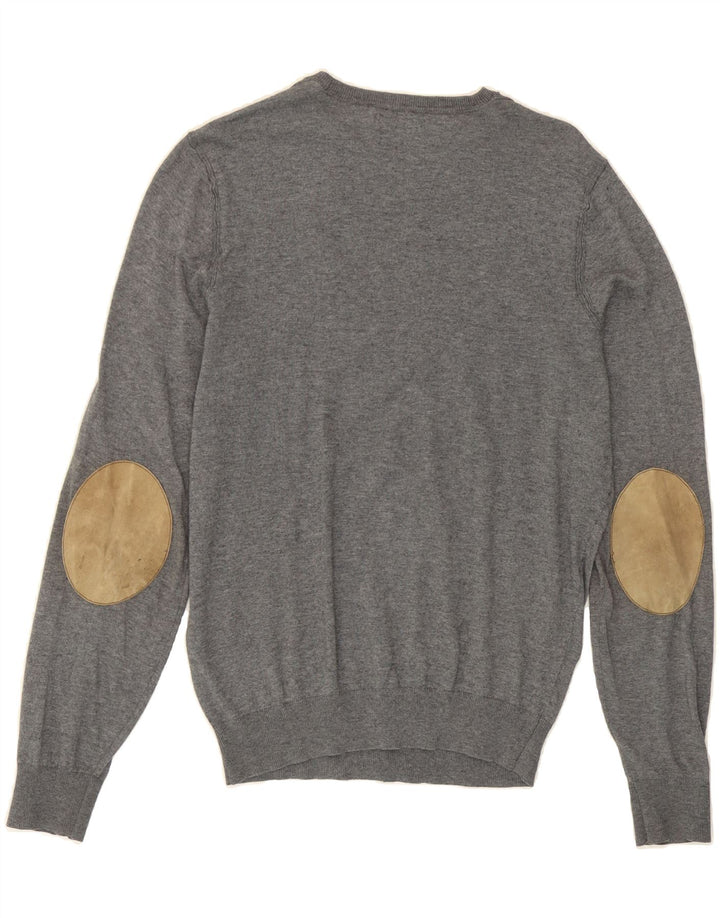 MASSIMO DUTTI Mens Boat Neck Jumper Sweater Small Grey Vintage Massimo Dutti and Second-Hand Massimo Dutti from Messina Hembry 