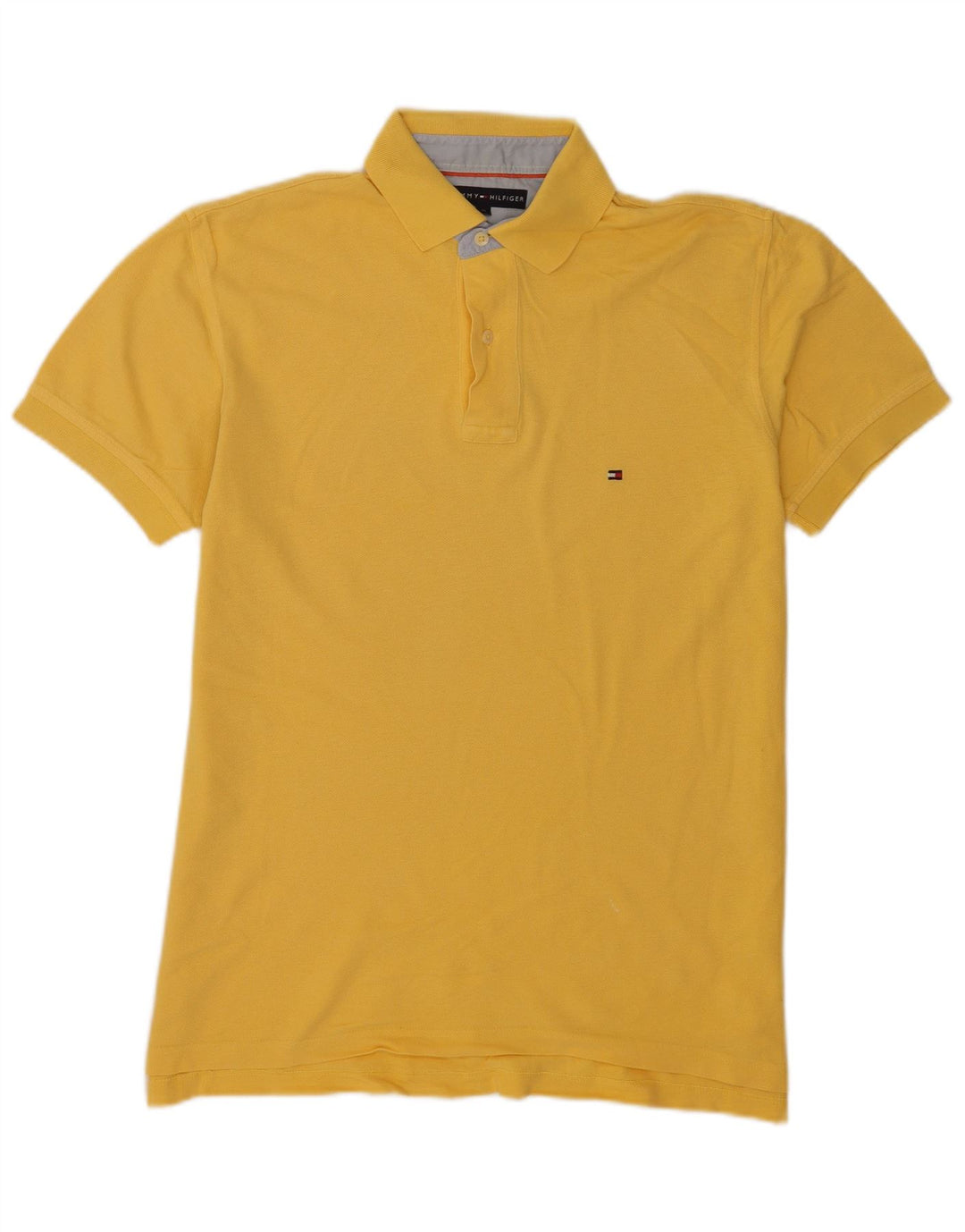 Camisa polo masculina Tommy Hilfiger média amarela
