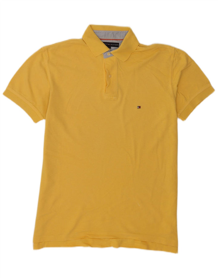 Camisa polo masculina Tommy Hilfiger média amarela