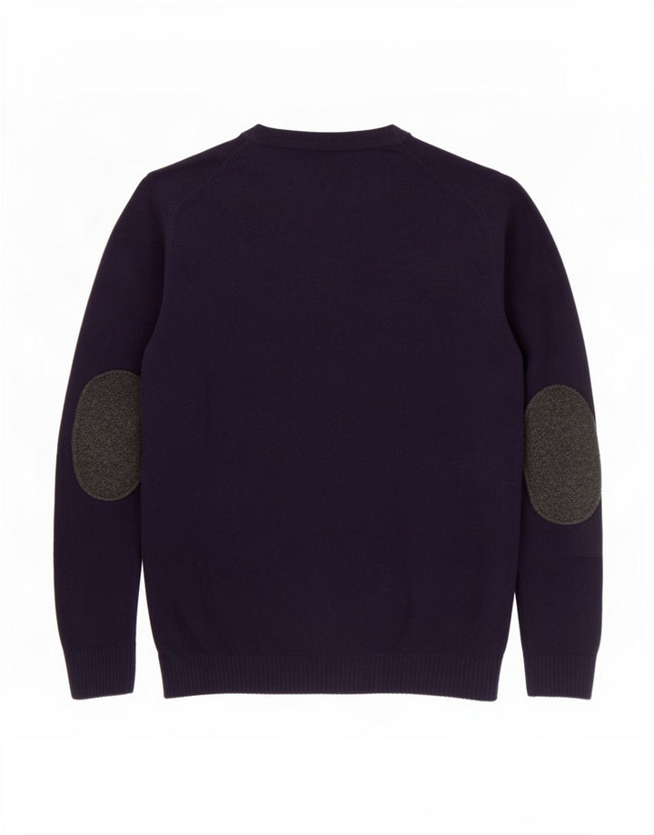 Fred Perry Suéter masculino com gola redonda XL lã roxa