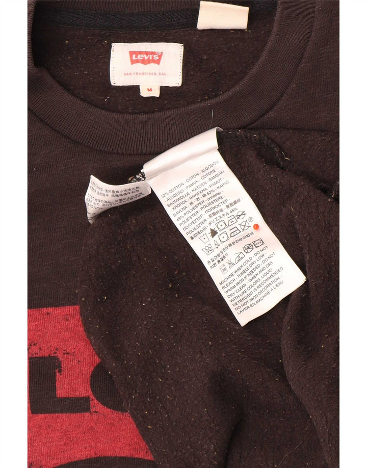 Levi's moletom gráfico masculino jumper médio preto algodão