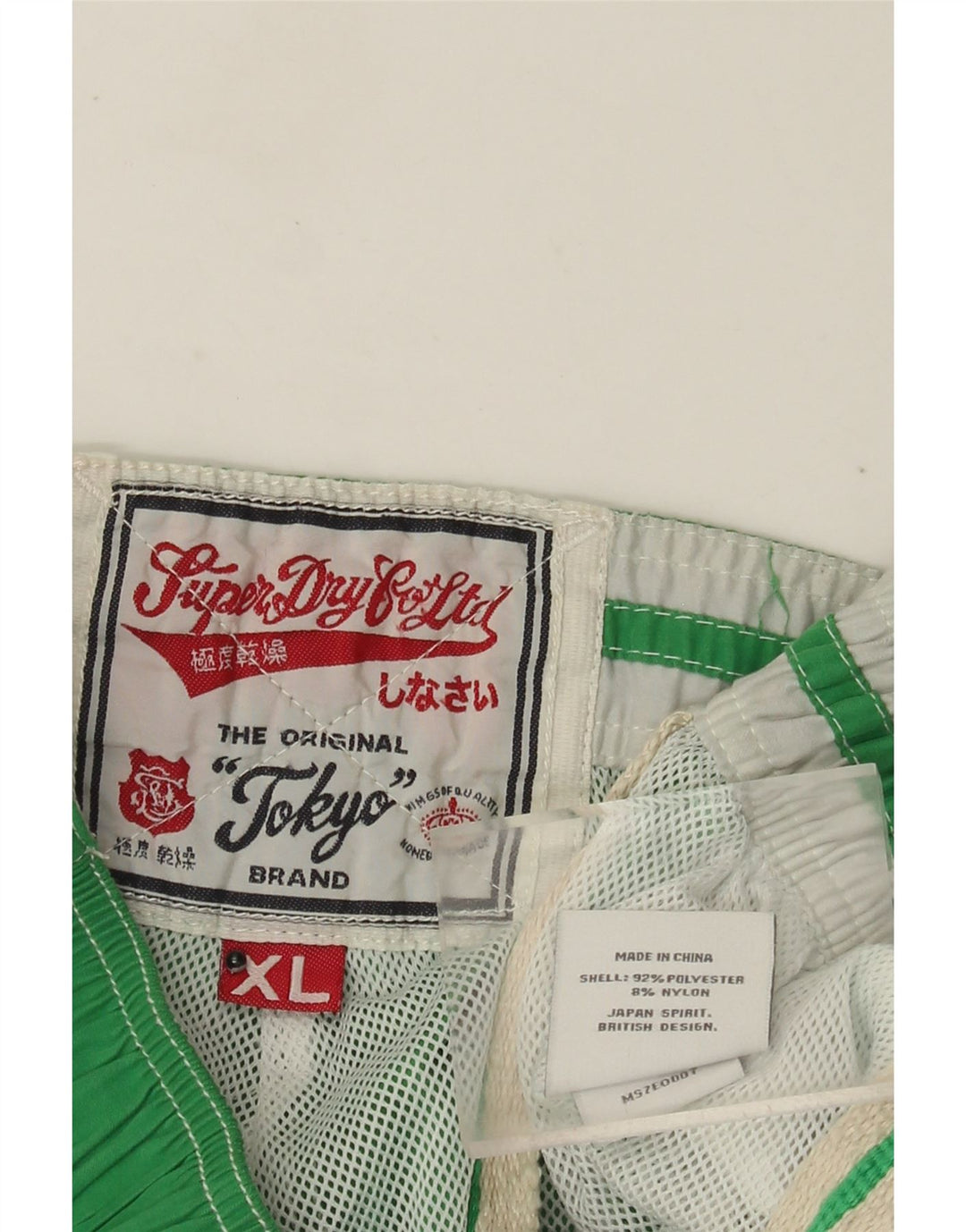 Shorts de natação Superdry masculino gráfico XL verde Colourblock poliéster
