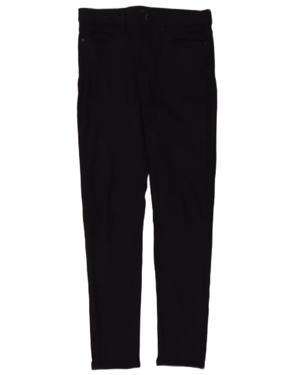 Calça casual feminina Marks & Spencer Reino Unido 12 médio W30 L30 azul marinho