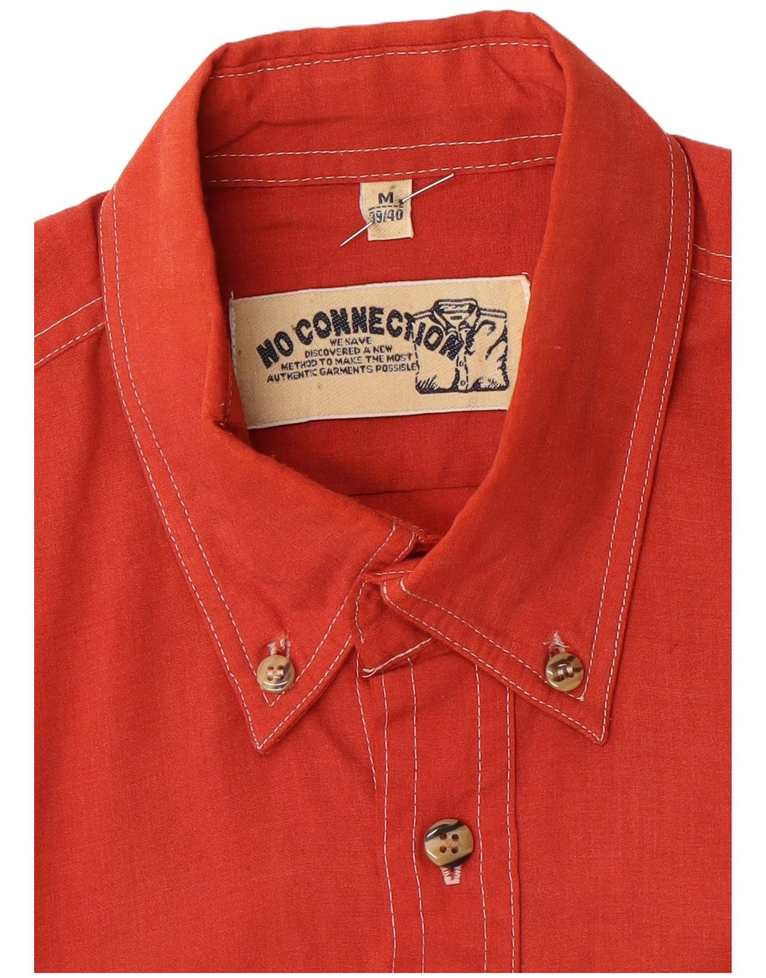 Camisa masculina vintage tamanho 39/40 vermelho médio