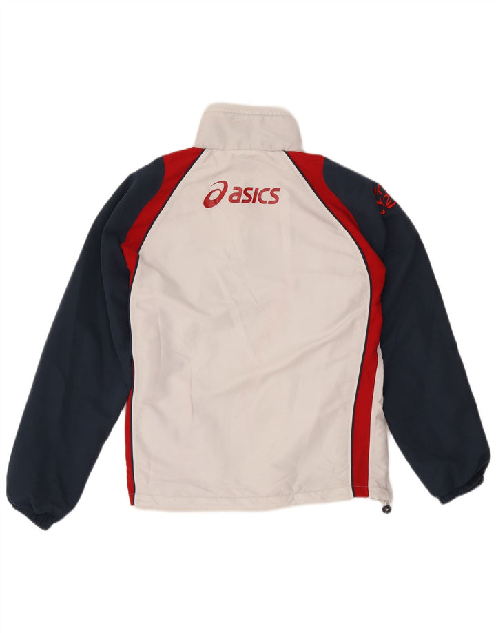 Asics Mens Graphic Tracksuit Top Jaqueta XL Branco Colourblock Poliéster