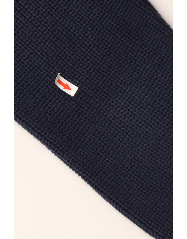 Suéter cardigã masculino L.L.BEAN grande algodão azul marinho