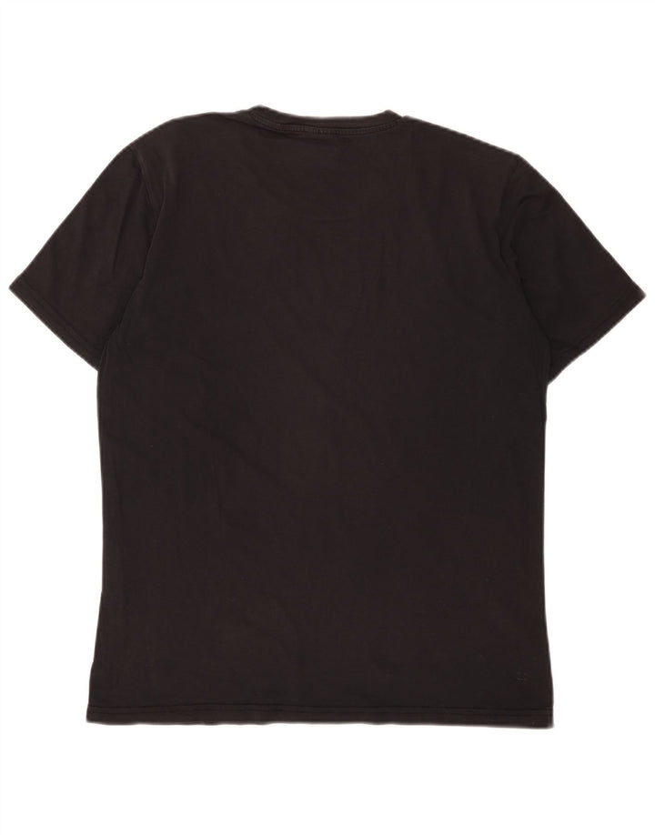 Camiseta masculina gráfica Champion pequena de algodão preto