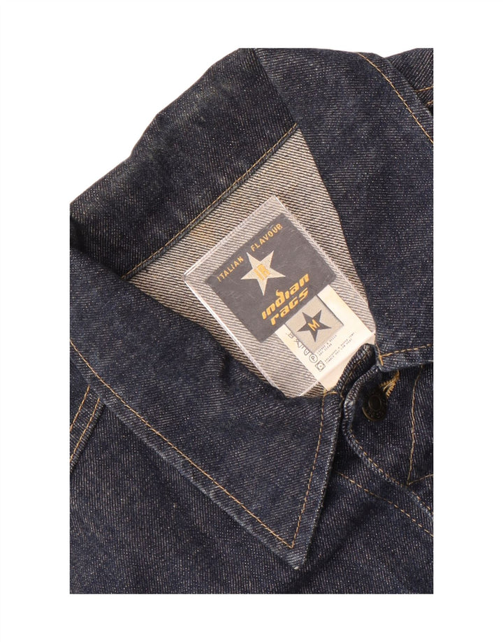 Jaqueta jeans masculina Indian Rags Reino Unido 38 algodão azul marinho médio