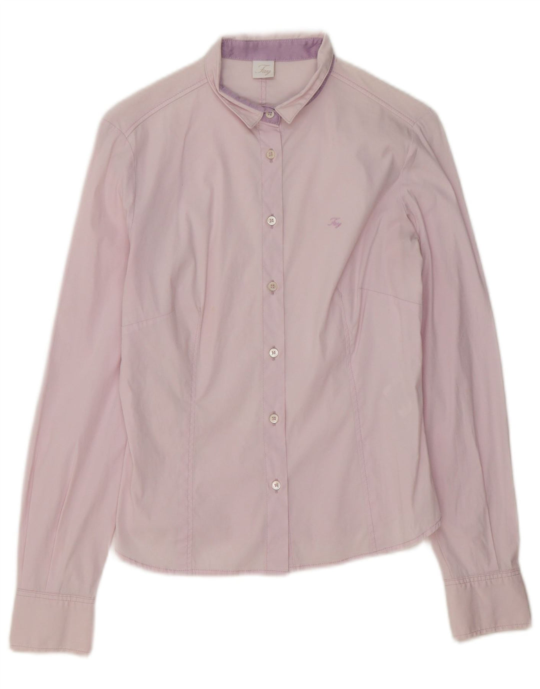 Camisa feminina FAY UK 10 algodão rosa pequeno