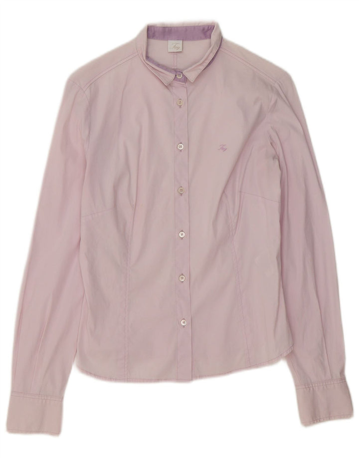 Camisa feminina FAY UK 10 algodão rosa pequeno