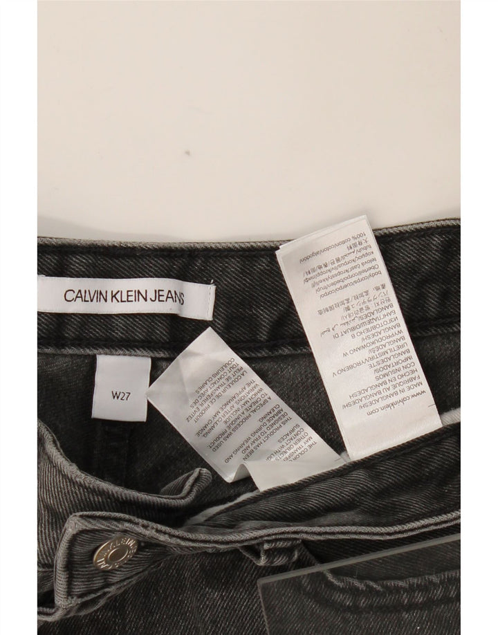 Shorts jeans feminino CALVIN KLEIN W27 pequeno algodão cinza