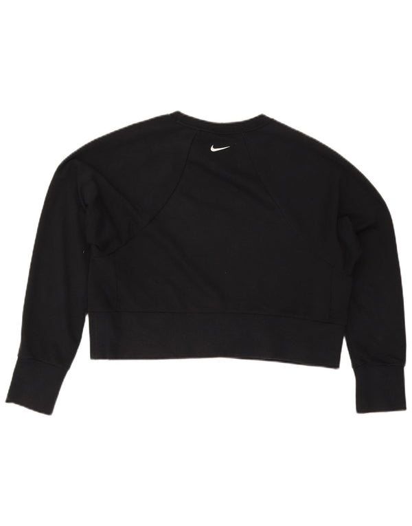 Moletom feminino Nike Crop Graphic Oversized Jumper UK 10 Pequeno Preto
