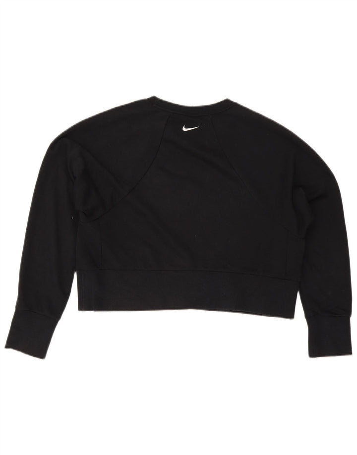 Moletom feminino Nike Crop Graphic Oversized Jumper UK 10 Pequeno Preto