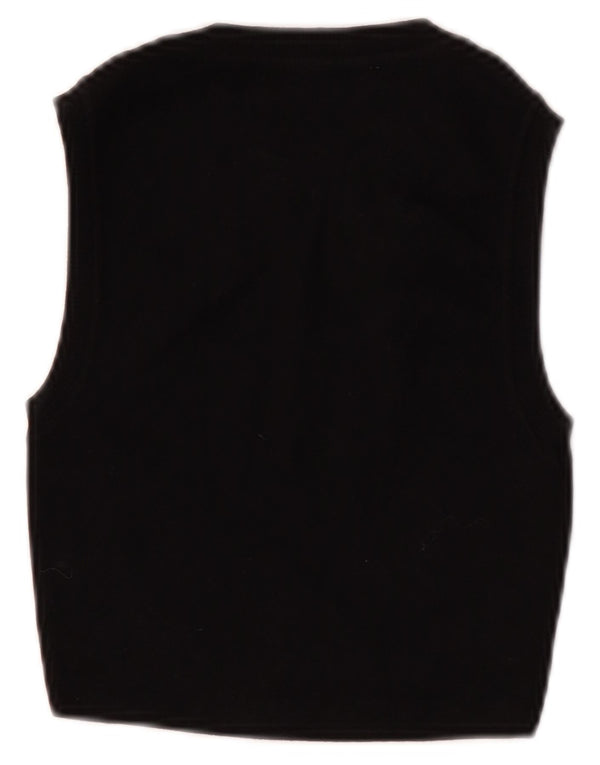 Zara Womens Crop Vest Top UK 8 Pequeno Preto Viscose