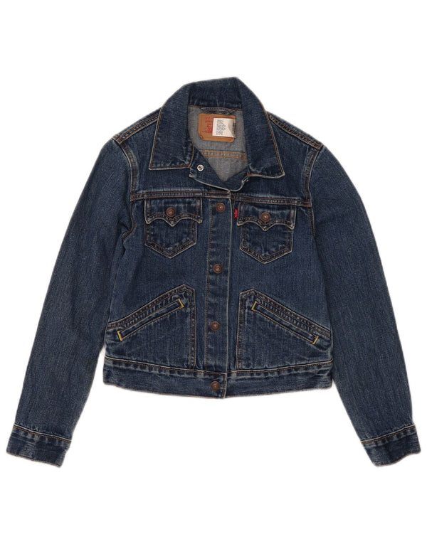 Jaqueta jeans feminina Levi's 7-8 anos grande algodão azul