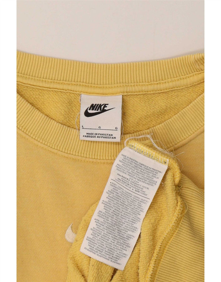 Moletom Nike Masculino Relaxed Fit Jumper Grande Algodão Amarelo Anos 90