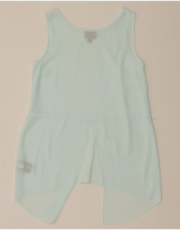 MOSSIMO Womens Asymmetric Sleeveless Blouse Top UK 6 XS Turquoise Vintage Mossimo and Second-Hand Mossimo from Messina Hembry 