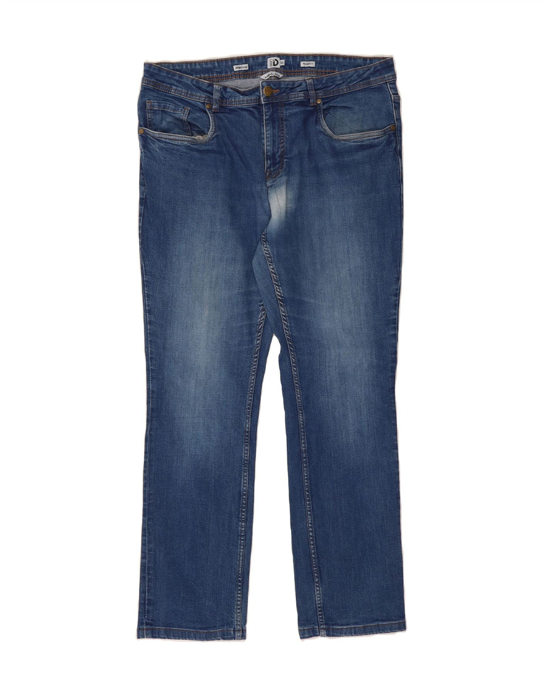 DACK'S Mens Regular Fit Straight Jeans IT 56 3XL W40 L30 Blue Cotton Vintage Dack's and Second-Hand Dack's from Messina Hembry 