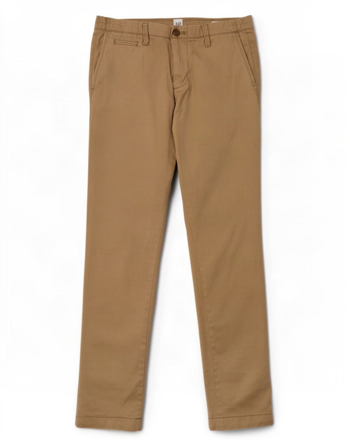 Calça Chino Slim Masculina Gap W30 L32 Algodão Bege