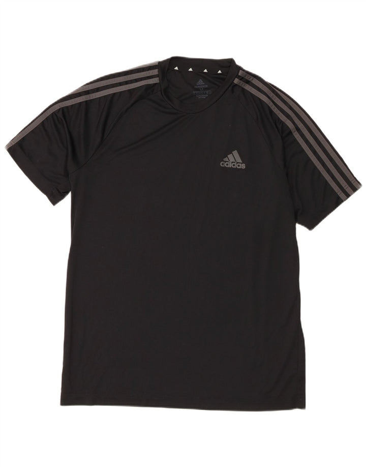 Adidas Mens Aeroready Camiseta Top Médio Poliéster Preto