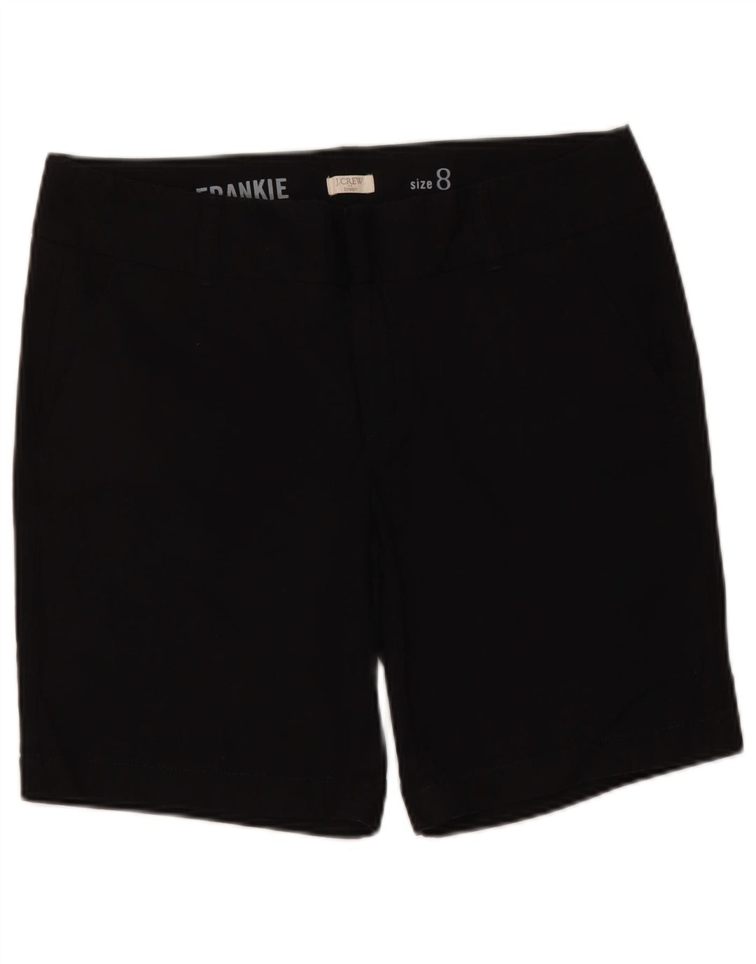 J. CREW Shorts Frankie Chino feminino US 8 médio W34 algodão preto