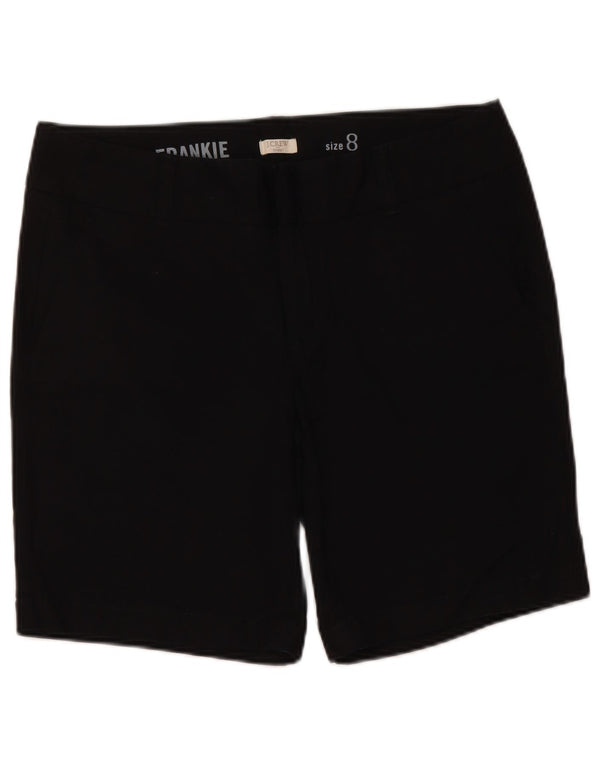 J. CREW Shorts Frankie Chino feminino US 8 médio W34 algodão preto
