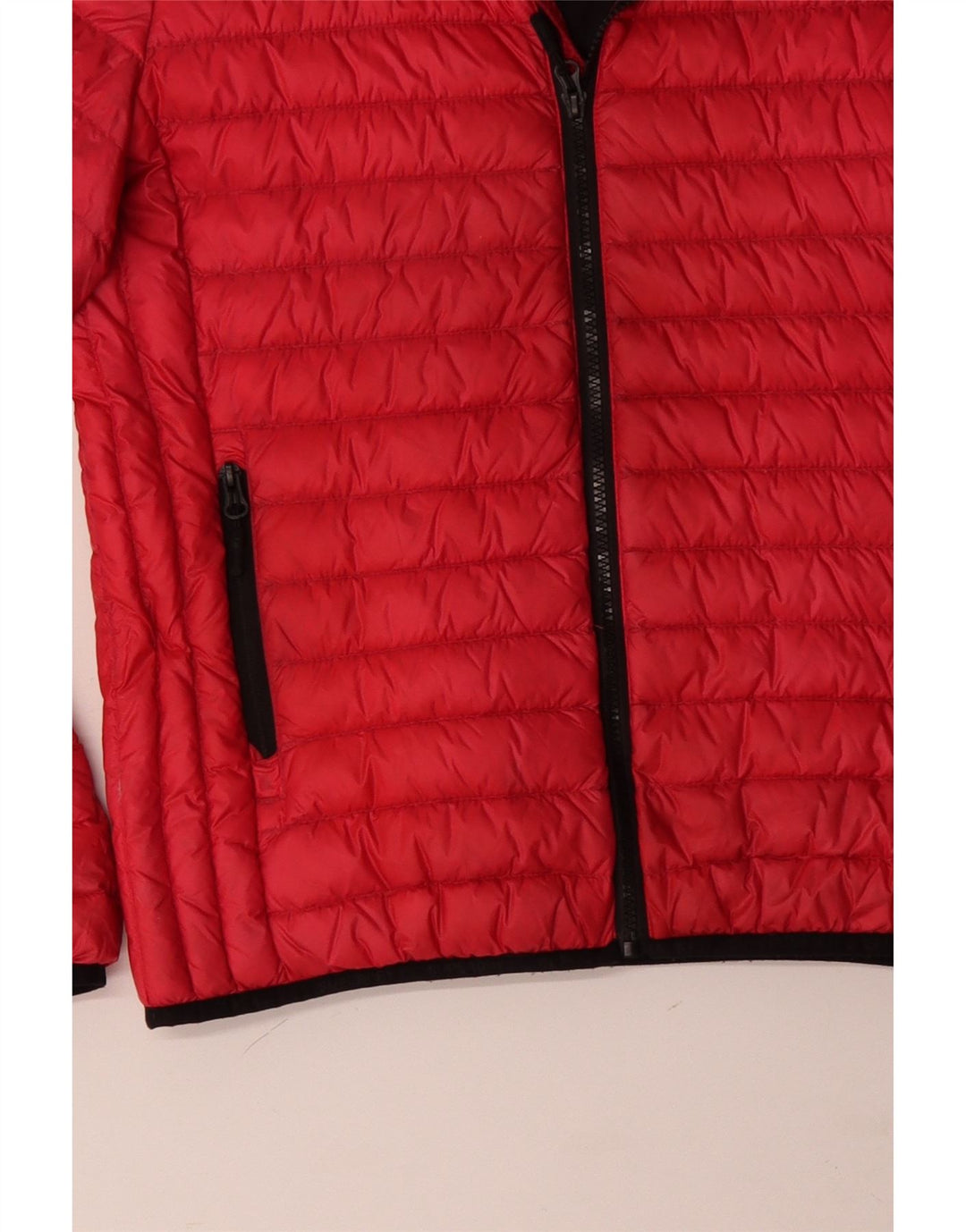 Jaqueta acolchoada com capuz feminina SUPERDRY UK 14 grande poliéster vermelho