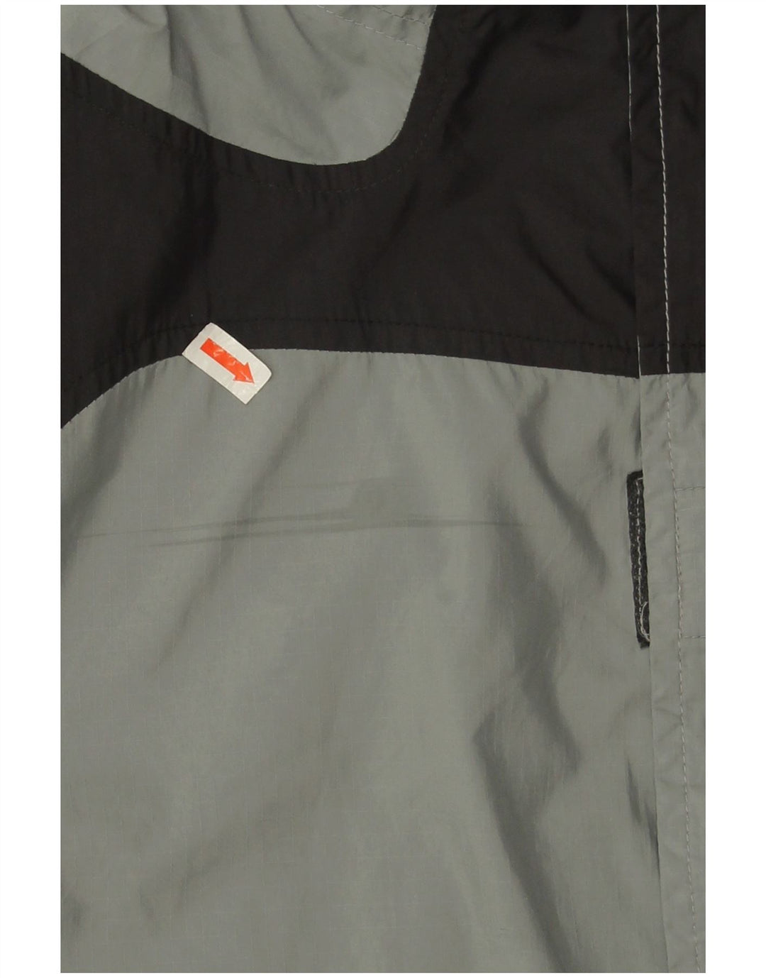 Jaqueta de chuva masculina Adidas UK 40 grande cinza colorblock poliéster