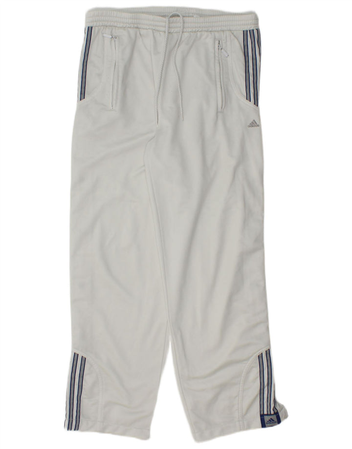 Calças de treino masculinas ADIDAS poliéster branco médio